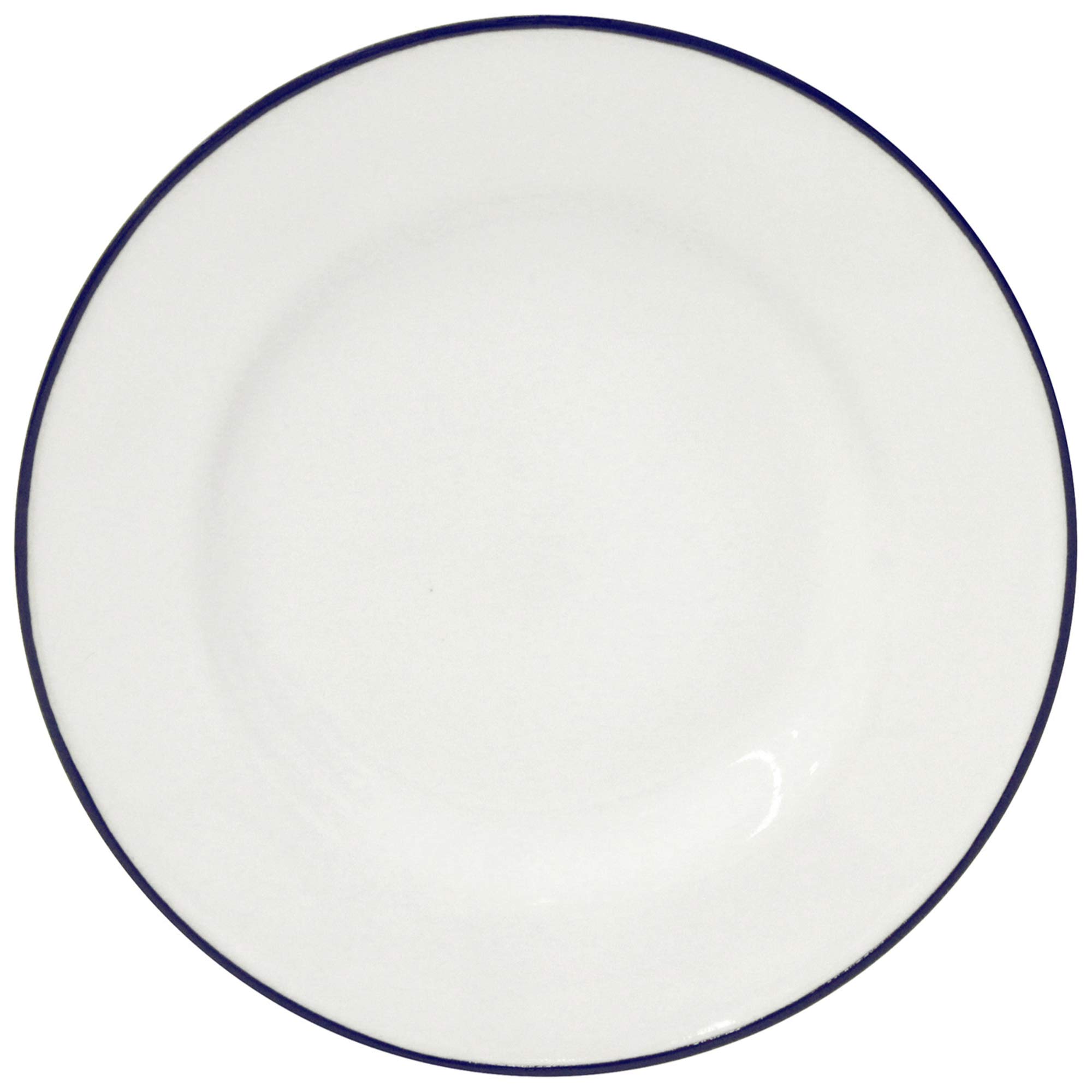Costa Nova 6'' Ceramic Bread Plate - Beja Collection in White & Blue | Microwave & Dishwasher Safe Stoneware | Food Safe Glazed Dinnerware | Restaurant Quality Tableware for Home, Cafe & Fine Dining