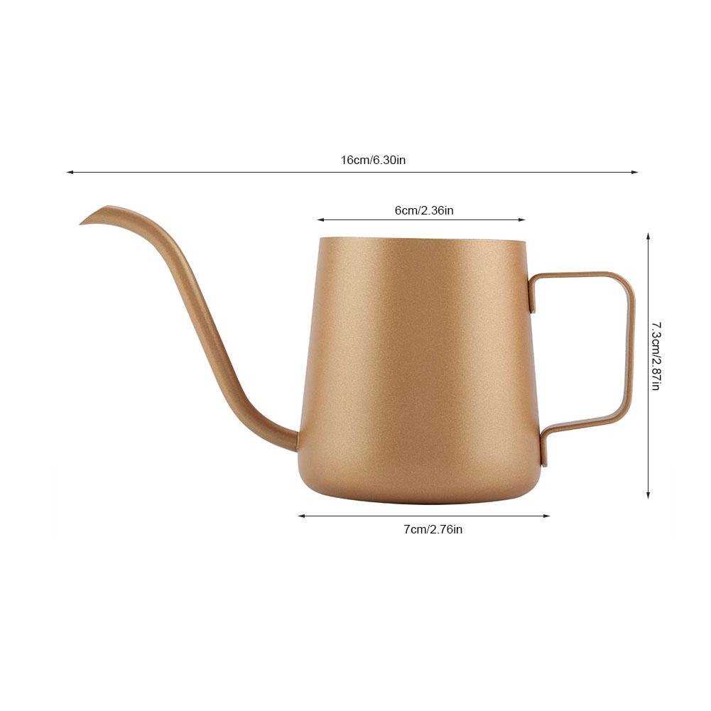 Premium 350ml Stainless Steel Gooseneck Coffee Kettle - Precision Pour Over Drip Coffee Maker & Tea Pot (Coffee Gold) - Ideal for Home Baristas, Specialty Coffee Brewing & Tea Lovers