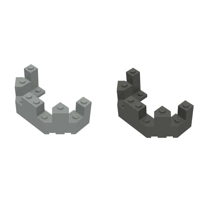 5pcs LEGO-Compatible 6066 Castle Wall Brick 4x8x2 - Medieval Building Blocks for Castle, City Wall & Tower Construction - Perfect for DIY Scenes, MOC Creations & Kids Educational Play