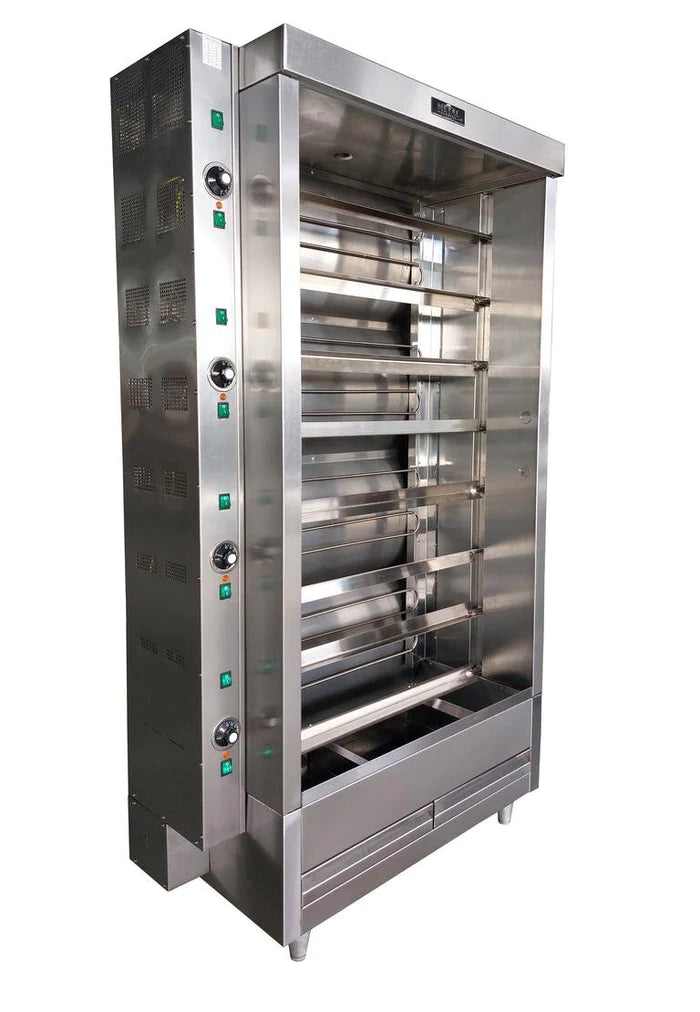 AMPTO Electric Chicken Rotisserie Machine - Commercial 40 Chicken Capacity - Perfect for Restaurants, Catering & Large Family Gatherings