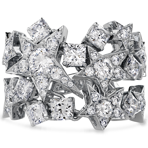 Hearts On Fire Illa Constellation Diamond Ring for Women - 14K White Gold Right Hand Ring, Elegant Wedding & Anniversary Gift for Her | Perfect for Special Occasions & Date Nights