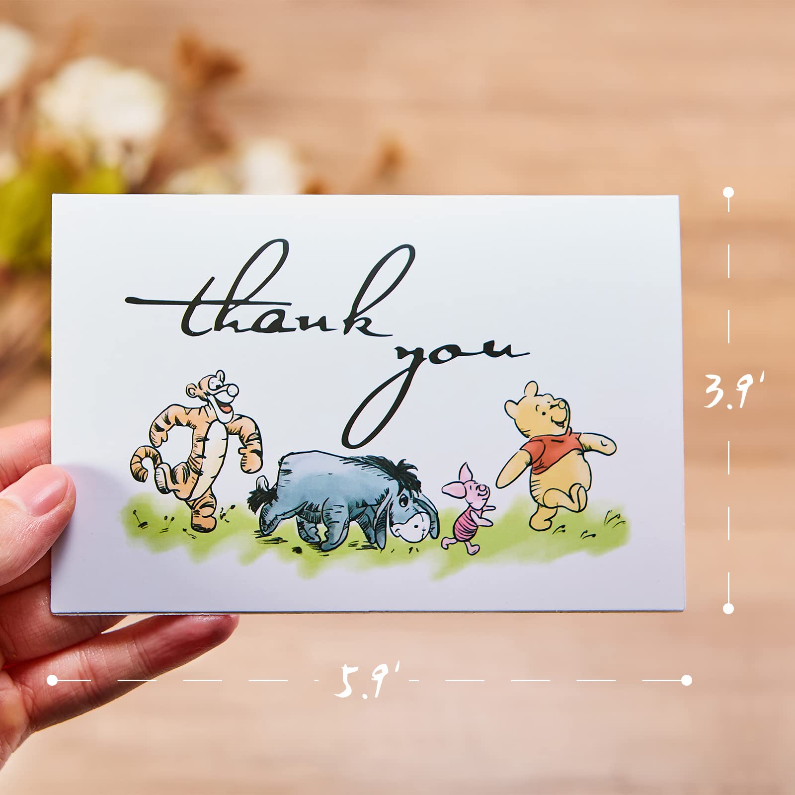 40 Pack Bear Thank You Cards with Envelopes & Stickers - Blank Greeting Note Cards for Wedding, Employee Appreciation, Business, Baby Shower - 4x6 Inch - Perfect for Gratitude Notes, Thank You Messages and Special Occasions