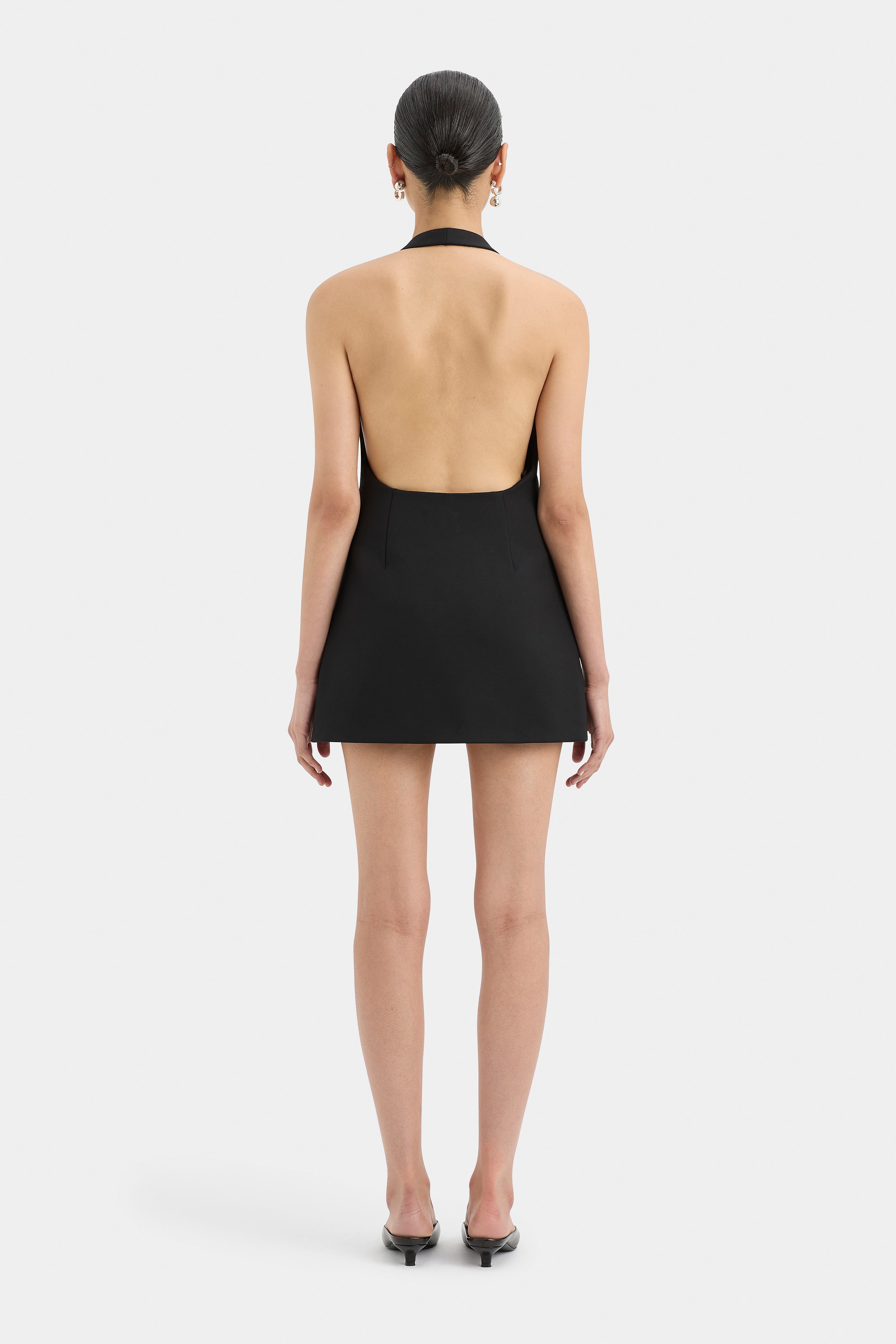 Sandrine Halter Mini Dress - Women's Elegant Summer Sleeveless Party Dress for Cocktail, Wedding, and Evening Events