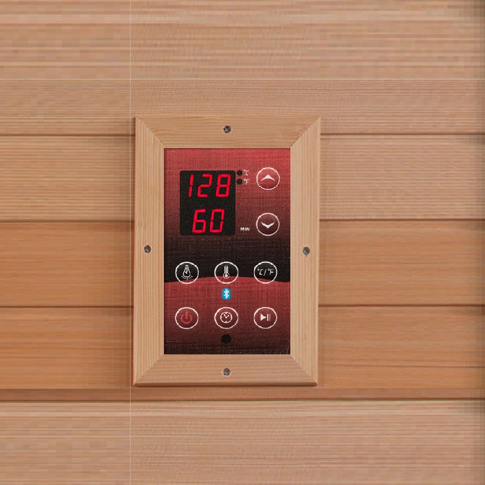 Golden Designs Geneva Elite 1-2 Person Near Zero EMF Infrared Sauna for Home Relaxation & Detox - Perfect for Small Spaces & Wellness Therapy