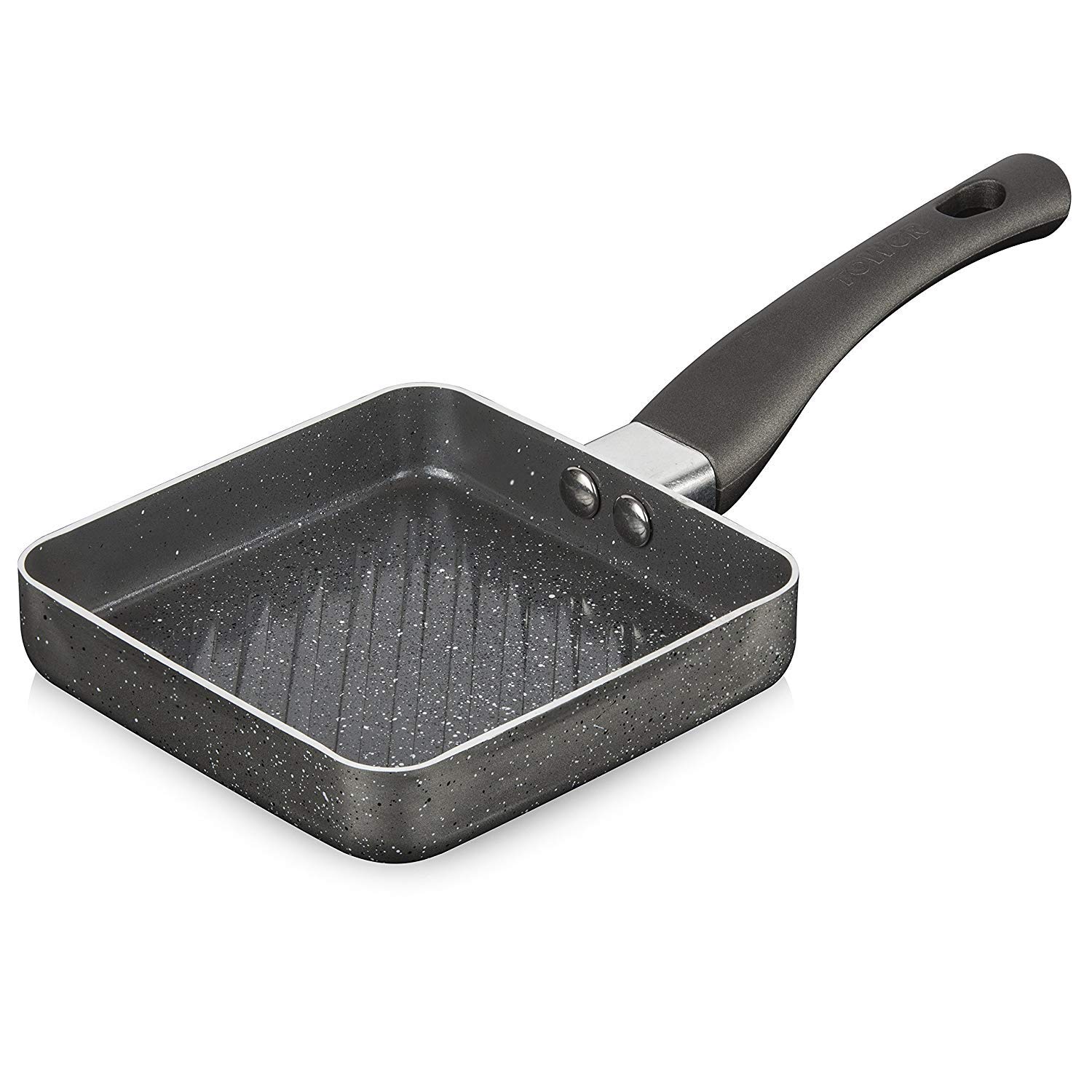 Mini Ceramic Grill Pan - Nonstick Tower Design in Graphite for Indoor & Outdoor Cooking | Perfect for Camping, Picnics & Small Kitchen Spaces