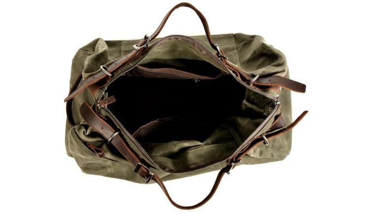 Stylish Unisex Canvas Weekender Travel Bag with Leather Straps - Perfect for Gym, Weekend Getaways & Business Trips