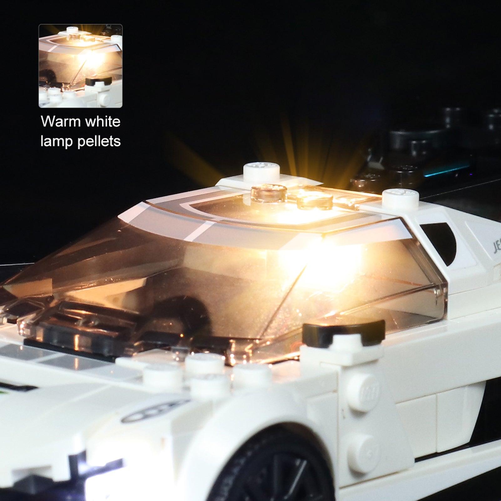 Best Light Kit for Lego Speed Champions Koenigsegg 76900 - Enhance Your Model Car with Realistic LED Lighting for Display & Nighttime Play