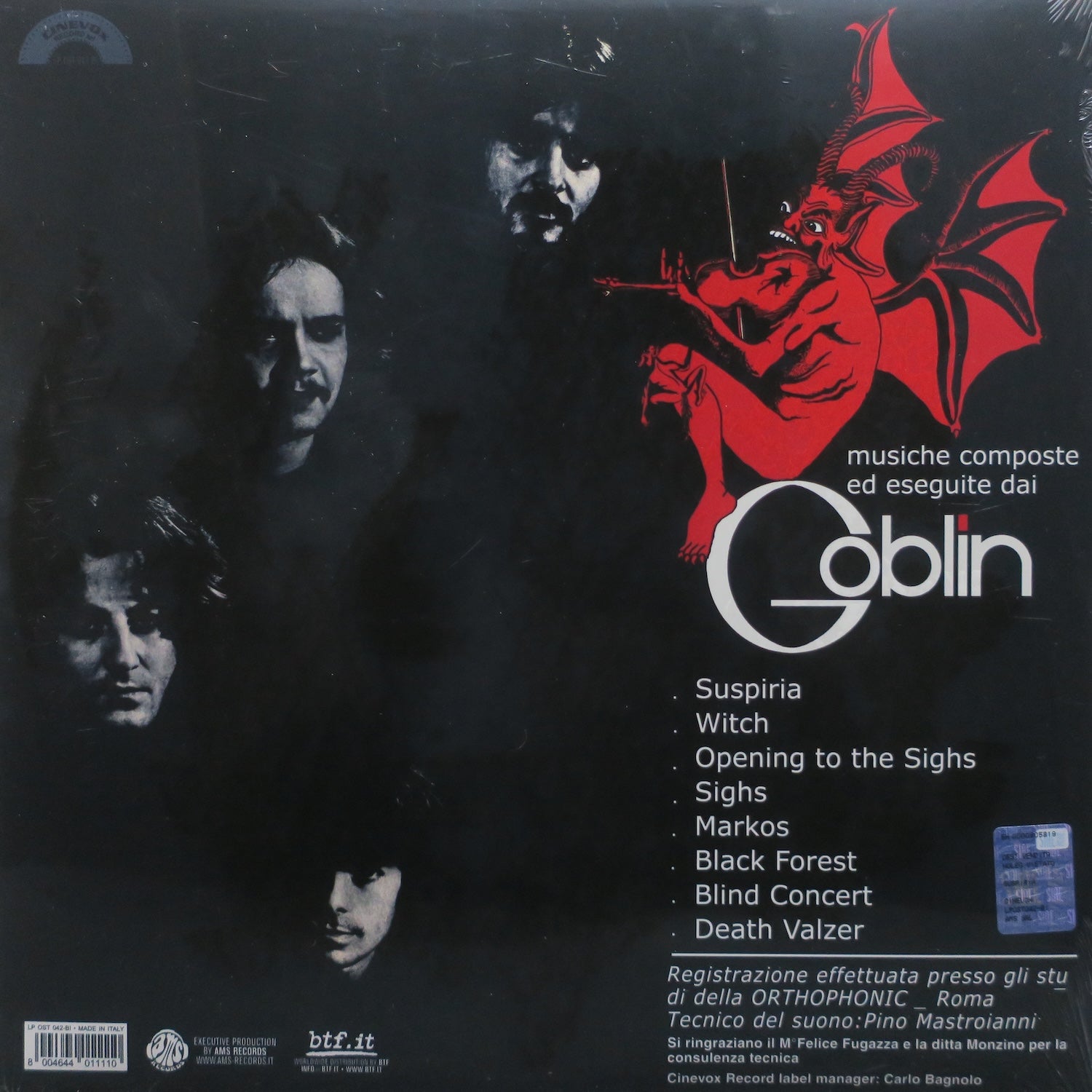 Goblin 'SUSPIRIA' Original Motion Picture Soundtrack - Limited Edition Blue Iris Vinyl LP with Bonus Poster - Perfect for Horror Movie Collectors & Vinyl Enthusiasts