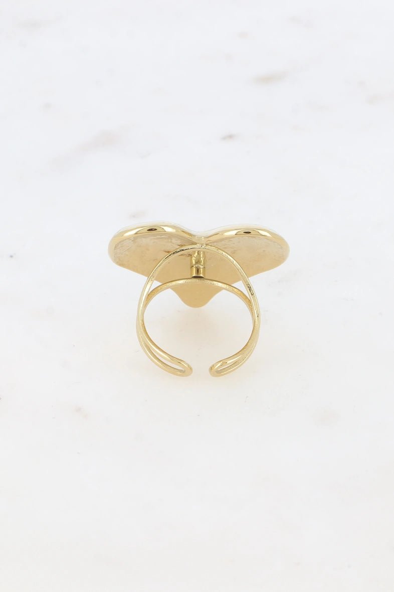 Hammered Large Heart Ring - Bold Elegance & Delicate Charm for Women | Perfect for Valentine's Day, Anniversary & Romantic Gifts