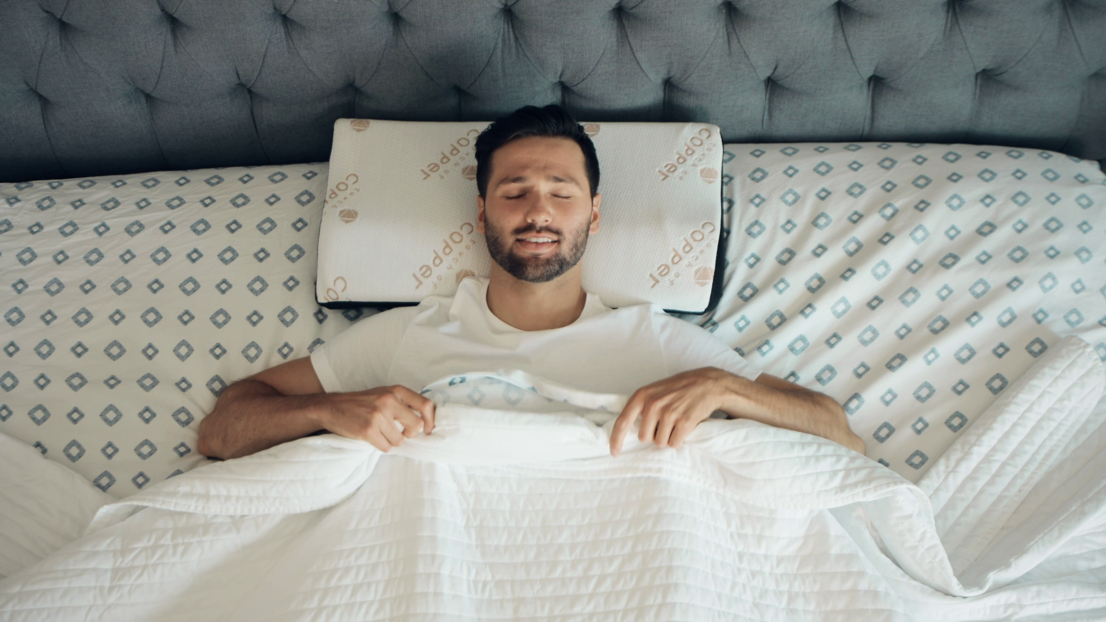 Premium Copper Infused Memory Foam Pillow for Neck Pain Relief & Better Sleep - Ideal for Side, Back & Stomach Sleepers
