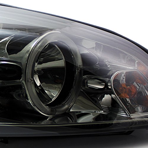 AKKON Smoked LED Halo Projector Headlights + LED Tail Lights for 2006-2013 Chevy Impala - Upgrade Your Car Lighting for Night Driving & Enhanced Style