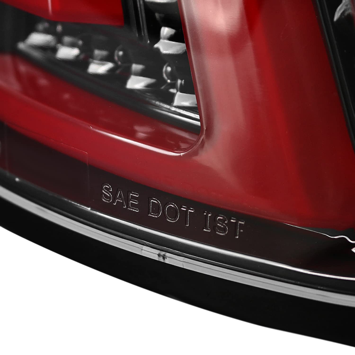 Spec-D Tuning Jet Black Housing Red LED Bar Tail Lights for 2006-2008 Lexus IS250 IS350 - Left & Right Pair Assembly - Upgrade Your Car's Rear Style & Visibility for Night Driving