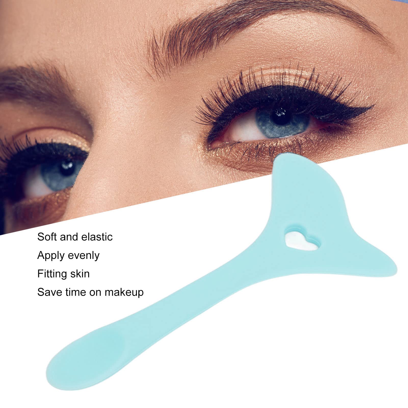 Reusable Silicone Eyeliner Wing Stencil Tool - Perfect Winged Eyeliner Guide for Makeup Beginners & Professionals (Blue) | Ideal for Daily Makeup, Special Occasions & Cosplay