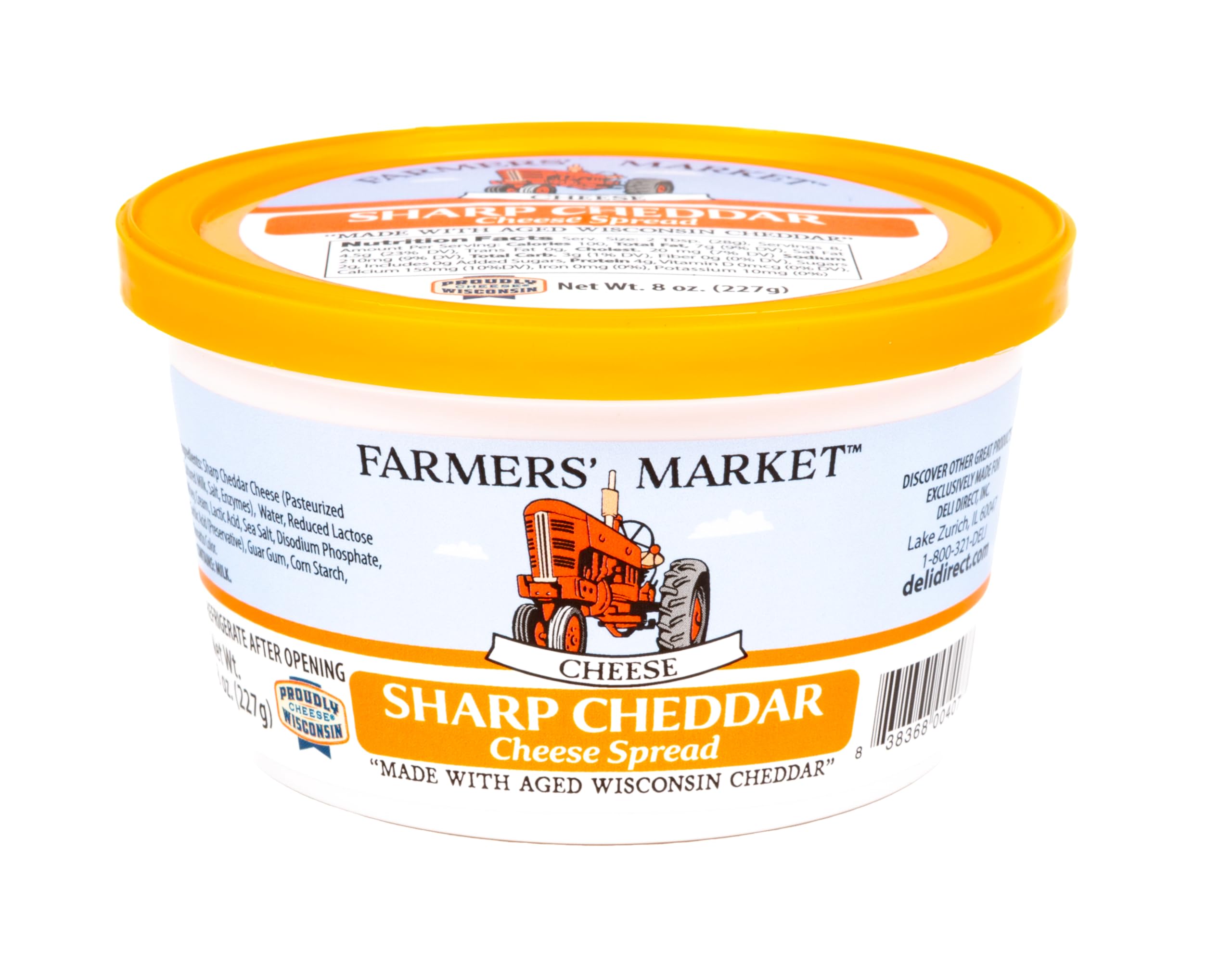 Gourmet Sharp Cheddar Cheese Spread - Shelf-Stable Spreadable Cheese for Crackers, Chips & Pretzels | Creamy Cheese Dip for Snacking, Entertaining & Charcuterie Boards | 8oz Jar | Perfect for Parties, Picnics & Quick Snacks