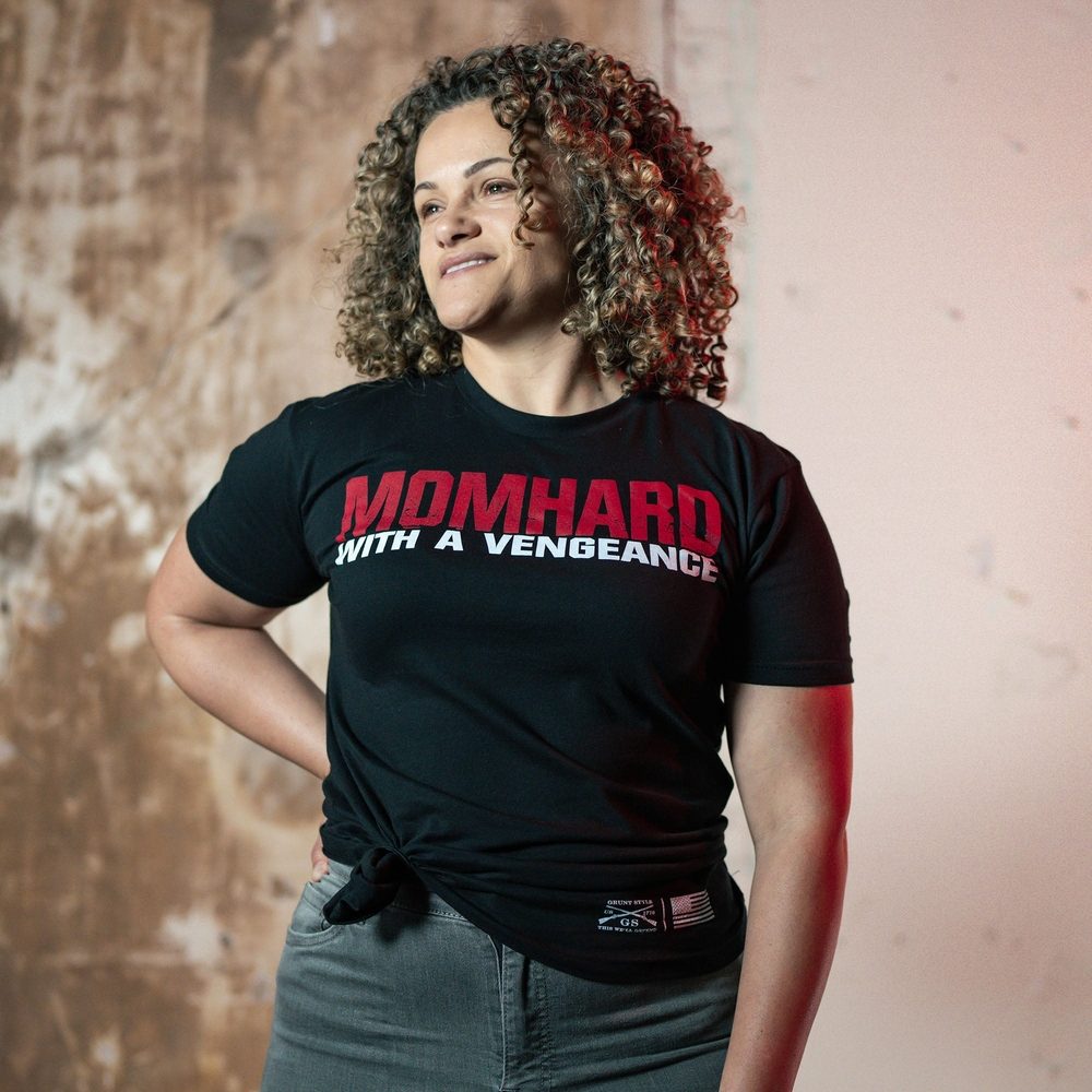 Women's Mom Hard Boyfriend Fit T-Shirt - Black | Casual Comfort Tee for Everyday Wear, Lounge & Outings