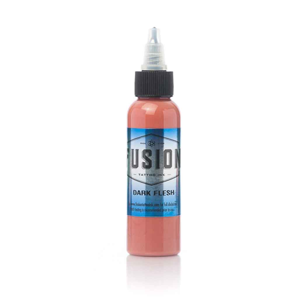 Premium Dark Flesh Fusion Ink - 1 oz Tattoo Ink for Professional Artists | Ideal for Realism, Black & Gray Tattoos & Body Art
