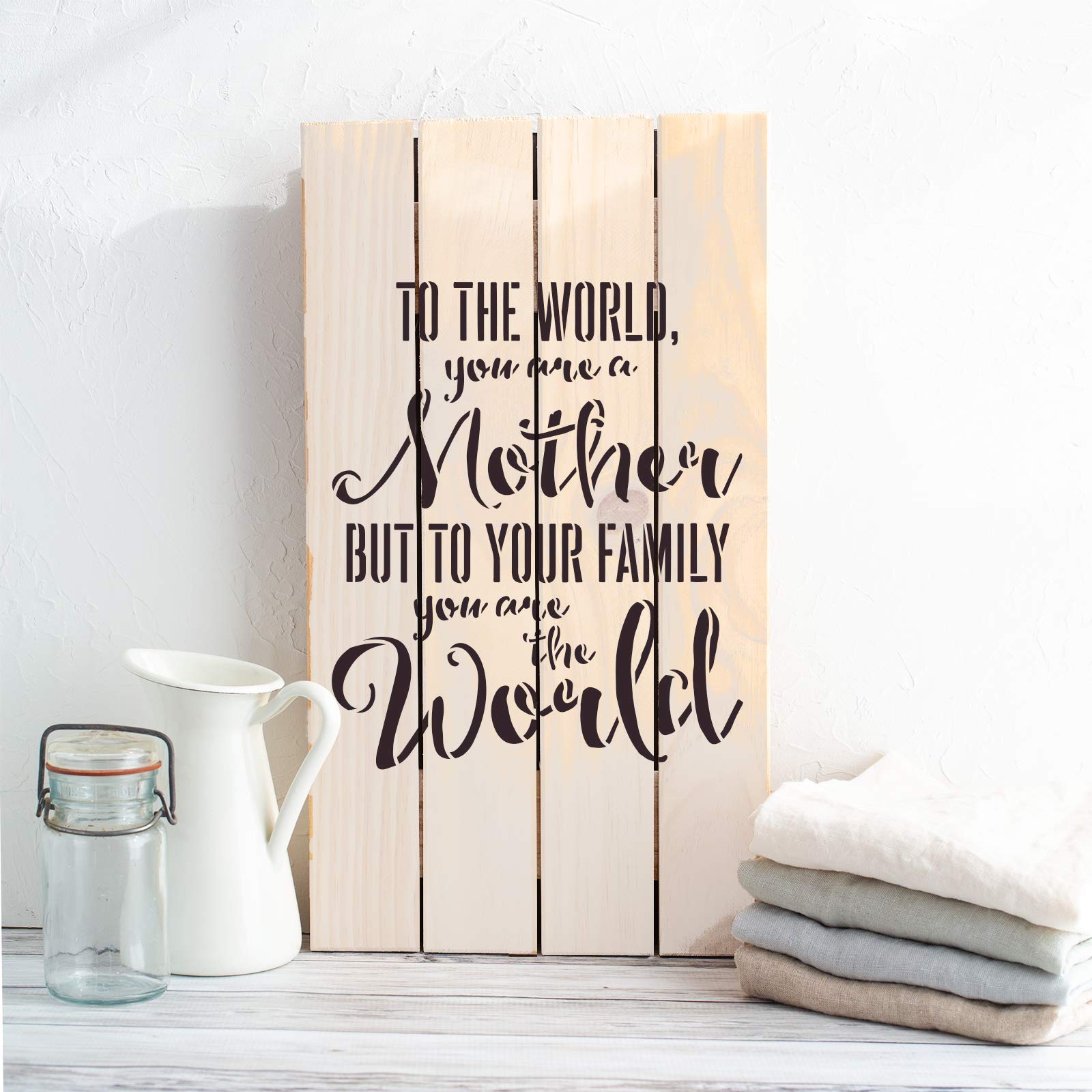 Mother's Day Stencil Set - DIY Wall Art Decor & Craft Kit for Mom - Family, Love & Appreciation Gifts - Perfect for Home Decor, Scrapbooking, and Handmade Greeting Cards