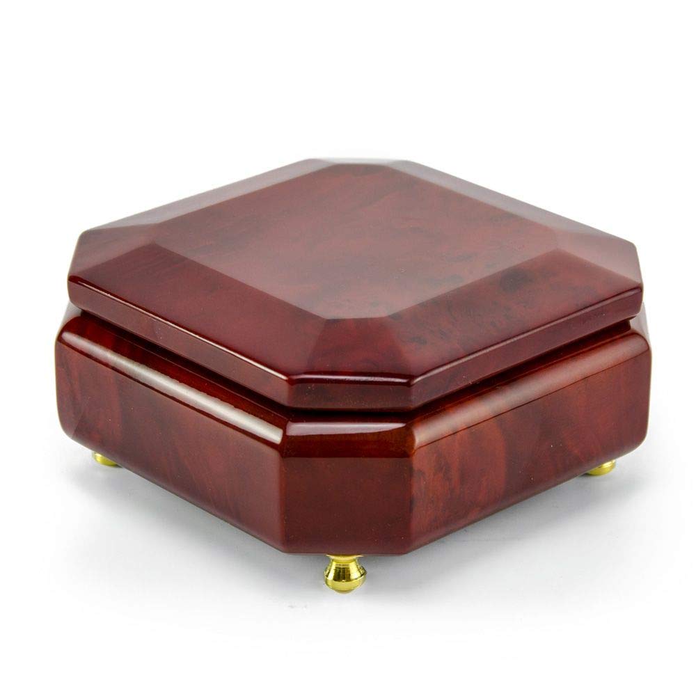 Elegant Beveled Octagonal Wooden Music Jewelry Box with 9th Symphony (Ode to Joy) - Classic Handcrafted Jewelry Storage & Gift Box for Women, Perfect for Valentine's Day, Anniversary & Special Occasions