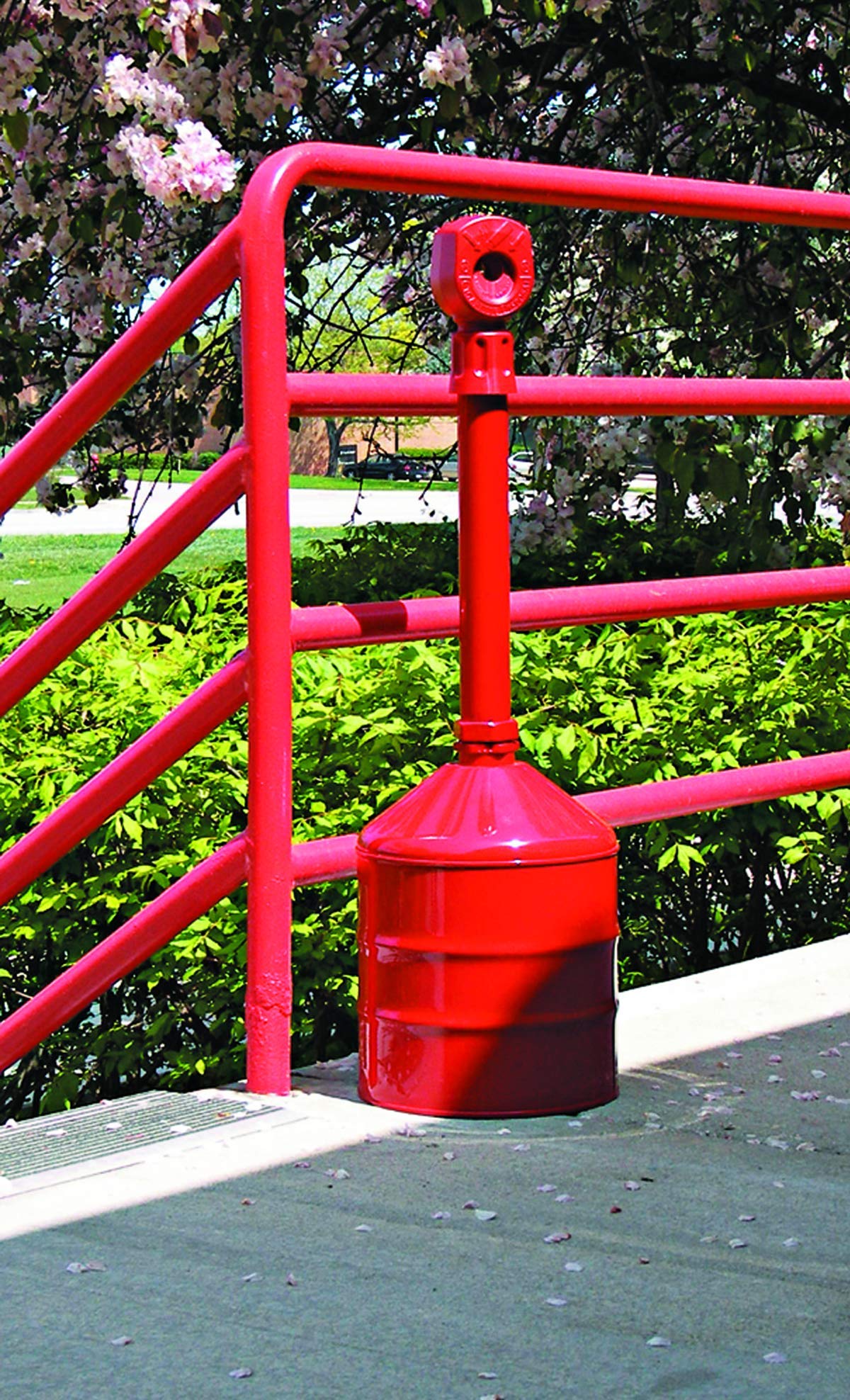Justrite 26811R Heavy Duty Steel Cigarette Butt Receptacle - 5 Gallon Capacity, 11.5
