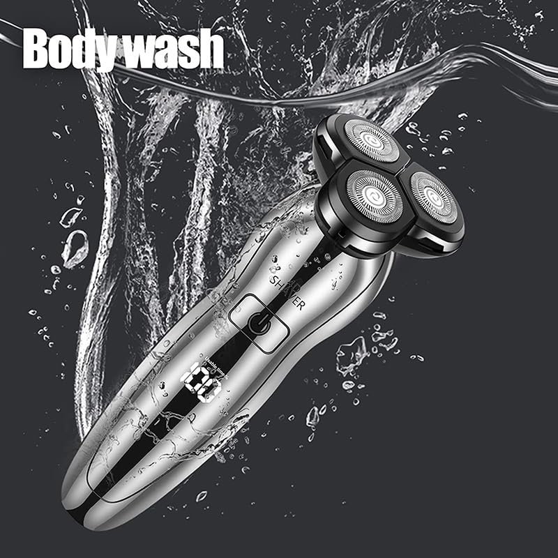Premium Electric Head Shaver for Bald Men - USB Rechargeable & Washable Men's Shaving Machine with Beard & Mustache Trimmer (Color: 8508-F) - Perfect for Travel, Gym & Daily Grooming Routine