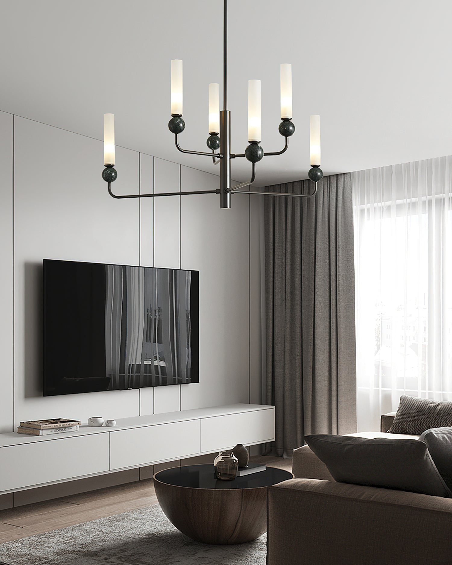 Delie Crystal Chandelier - Elegant Modern Ceiling Light Fixture for Dining Room, Bedroom & Living Room | Perfect for Home Decor, Wedding & Luxury Interior Lighting