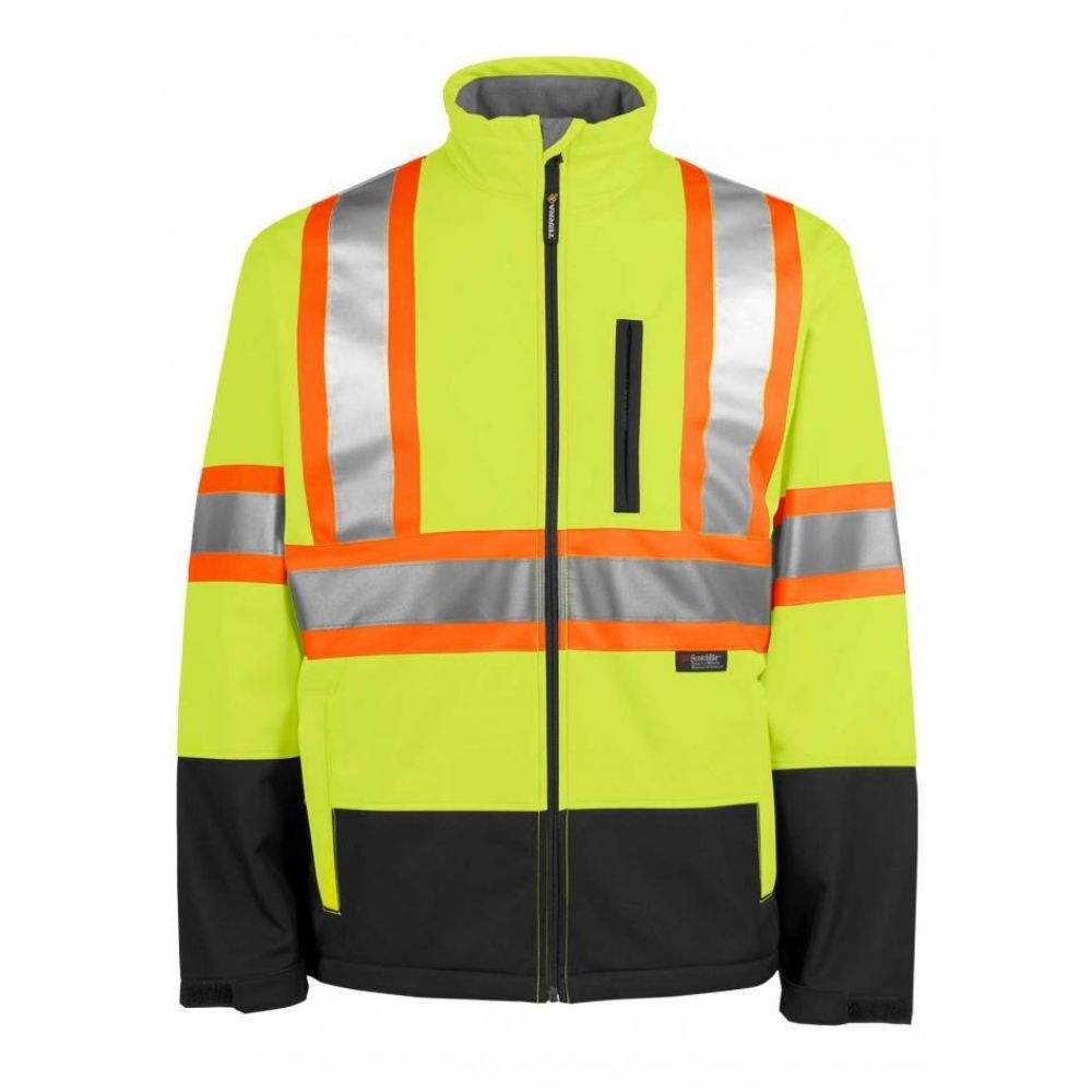 Terra Women's High Visibility Softshell Jacket 116516WYL - Yellow Reflective Safety Jacket for Outdoor Work, Cycling & Running