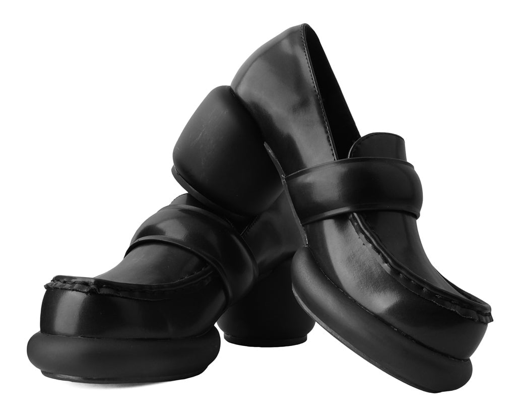 Black Bubble II Anarchic Loafer Shoes - Men's Punk Style Slip-On Sneakers for Casual Wear & Street Fashion