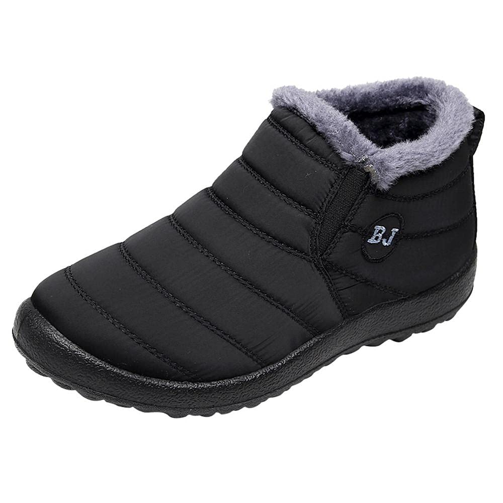 Women's Waterproof Winter Snow Boots - Slip On Fur Lined Comfortable Outdoor Shoes for Cold Weather | Trendy Snow Boots for Women | Perfect for Snowy Days, Hiking & Winter Fashion