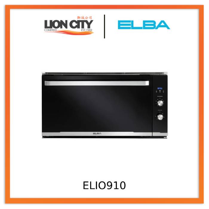 Elba ELIO910 90cm Built-in Oven - Stainless Steel Electric Oven with Convection & Grill for Home Baking, Roasting & Cooking | Perfect for Kitchens, Restaurants & Bakeries