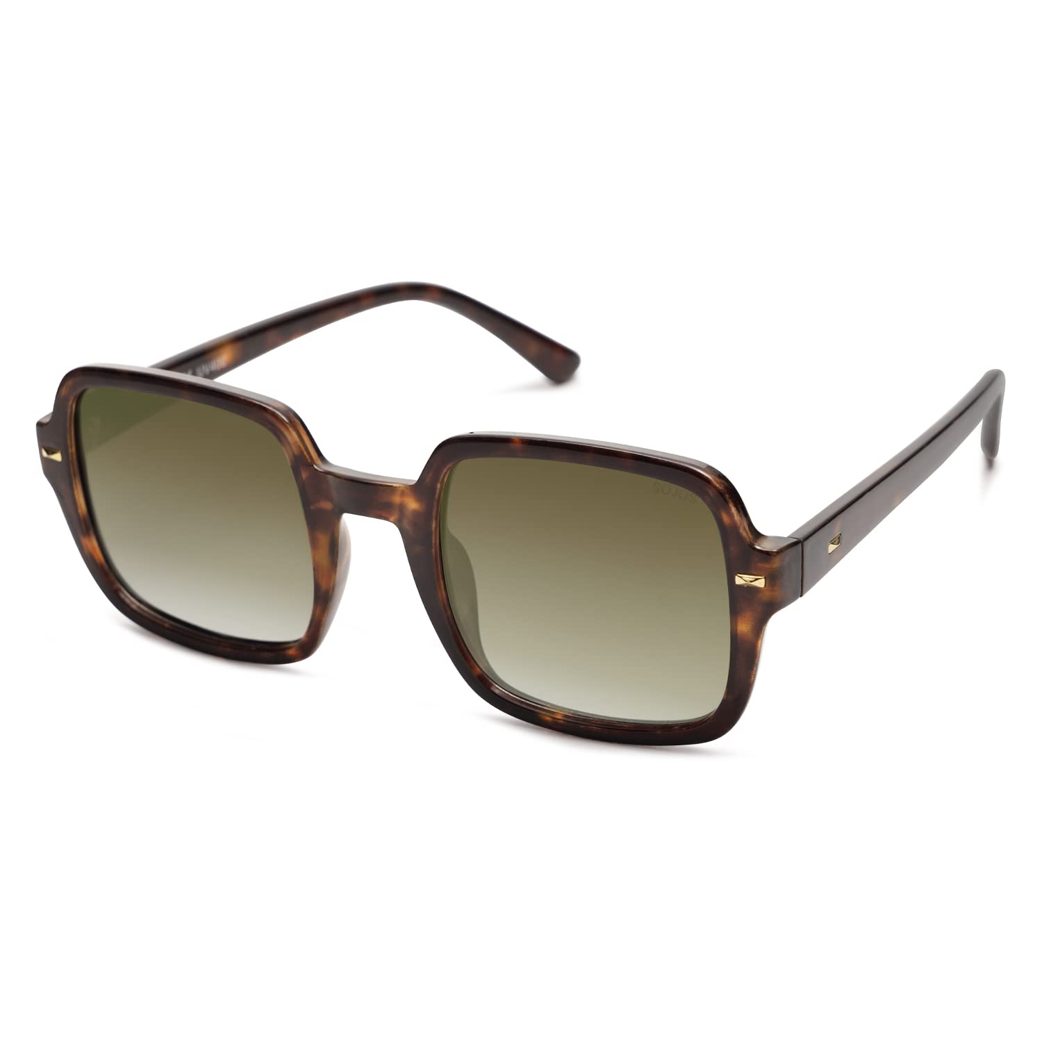 SOJOS Retro Square Polarized Sunglasses for Women & Men - Classic Trendy UV Protection Sun Glasses SJ2226 - Perfect for Driving, Beach & Outdoor Activities