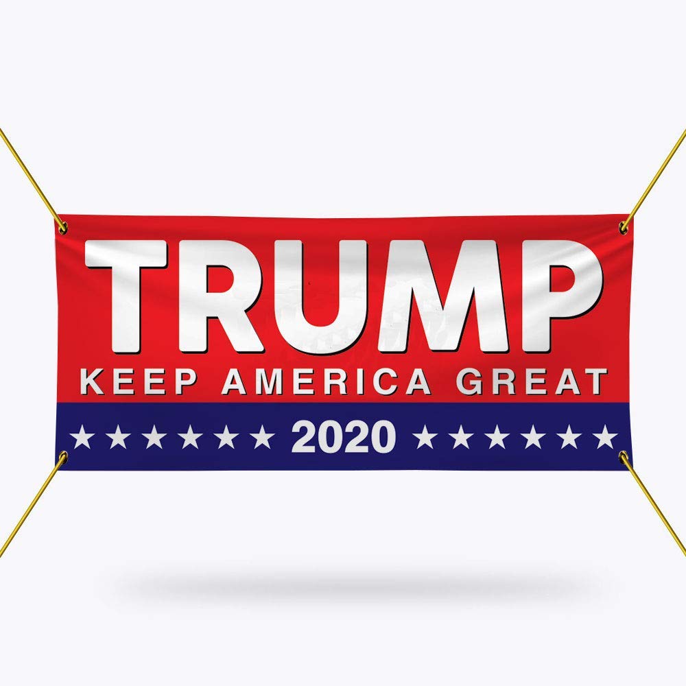 Trump Keep America Great 2020 Heavy Duty Vinyl Banner - 13 oz Premium Material with Metal Grommets - 84