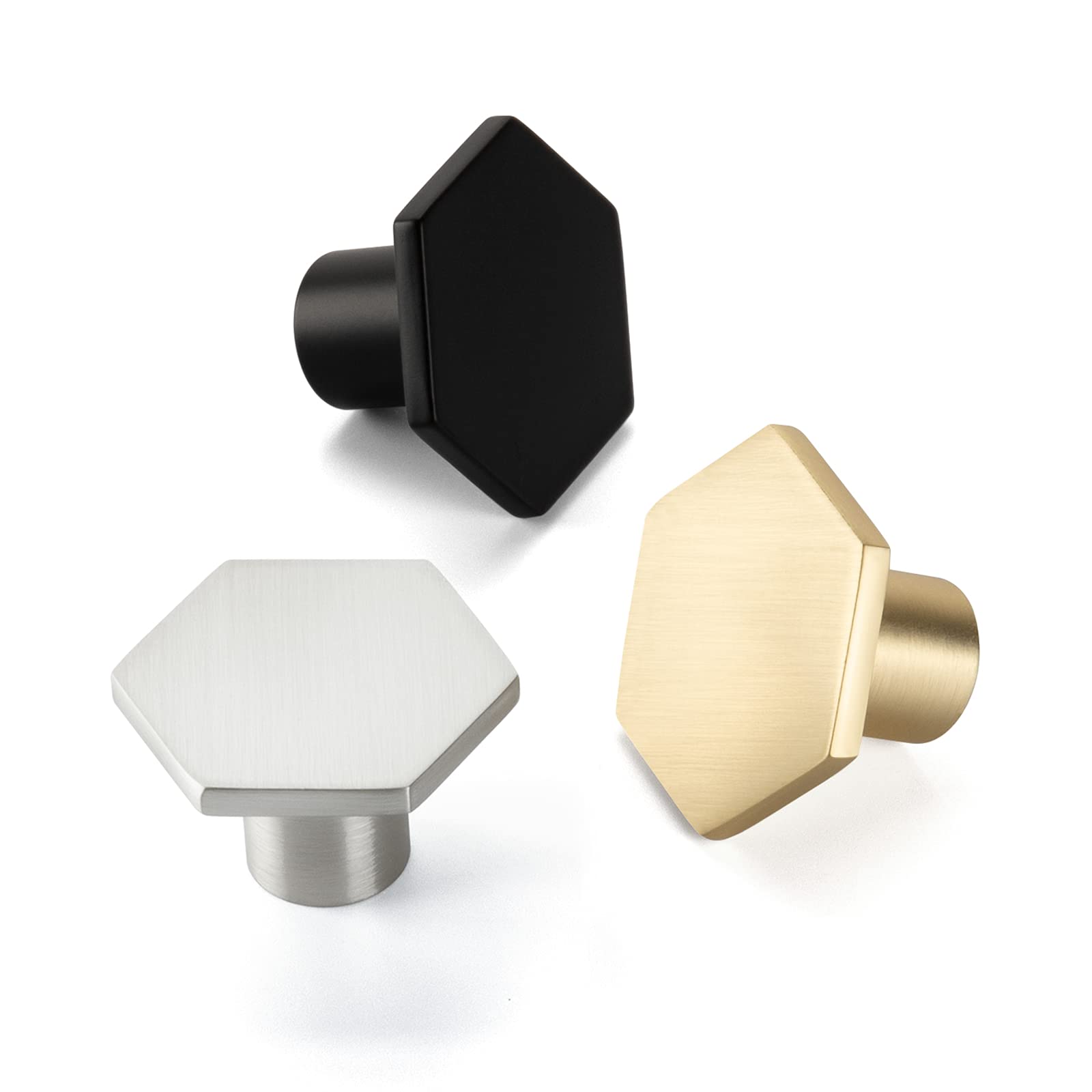 Goldenwarm 5 Pack Black Drawer Knobs - Matte Black Cabinet Hardware for Kitchen, Bathroom & Dresser - Durable & Stylish Pulls for Cabinets, Furniture & Home Decor