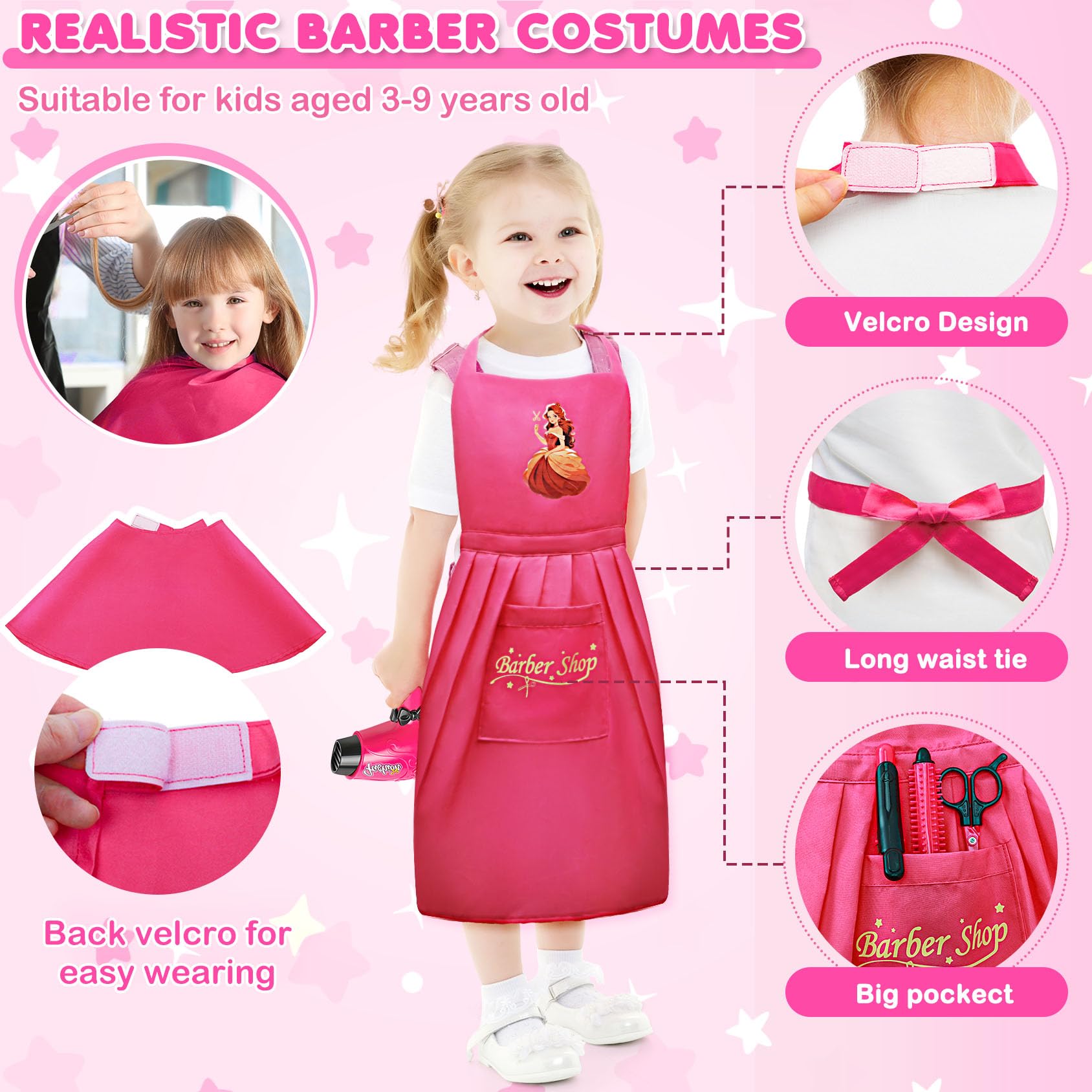 Pretend Play Hair Salon Set for Girls 3-9 Years - Perfect for Christmas & Birthday Gifts
