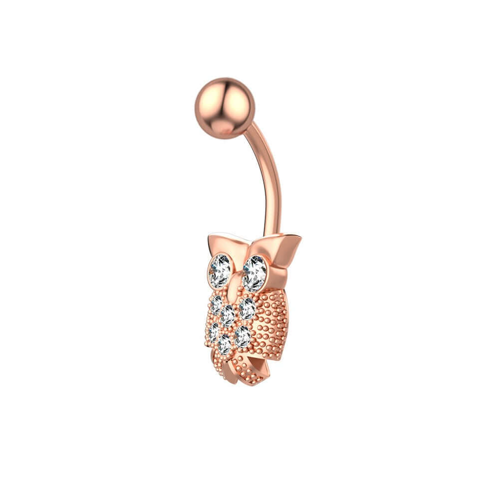 Stylish Owl Belly Button Rings for Women - Trendy Cartilage Piercing Jewelry - Perfect for Parties, Beach & Everyday Wear (WH0123)