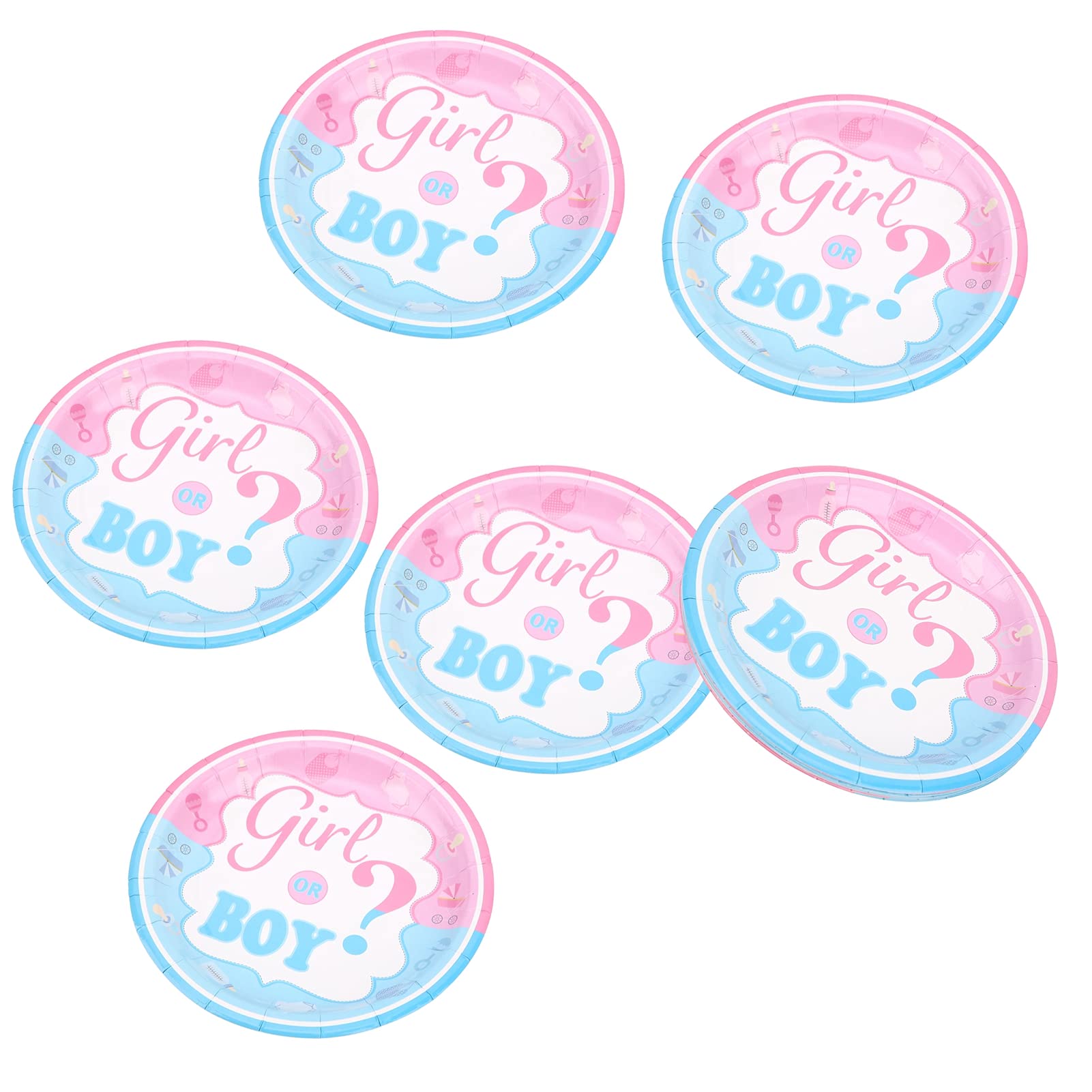 Eco-Friendly Paper Plates for Gender Reveal Party, Birthday & Holiday Celebrations - Durable & Stylish Disposable Plates for Everyday Use