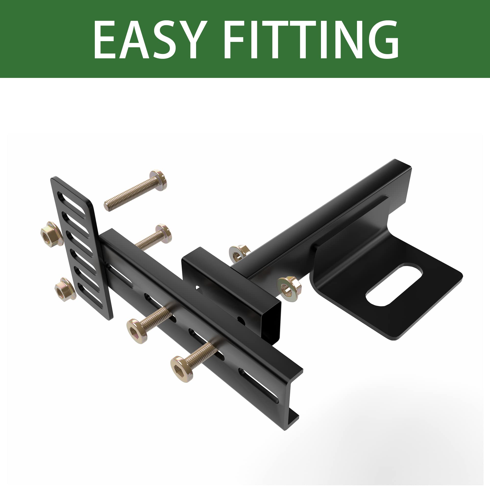 Adjustable Headboard Brackets for Metal Bed Frame - Heavy Duty Headboard & Footboard Extension Kit - Fits Twin, Full, Queen & King Size Beds - Set of 2 Matte Black Brackets - Perfect for Bedroom Furniture Assembly and DIY Bed Frame Projects