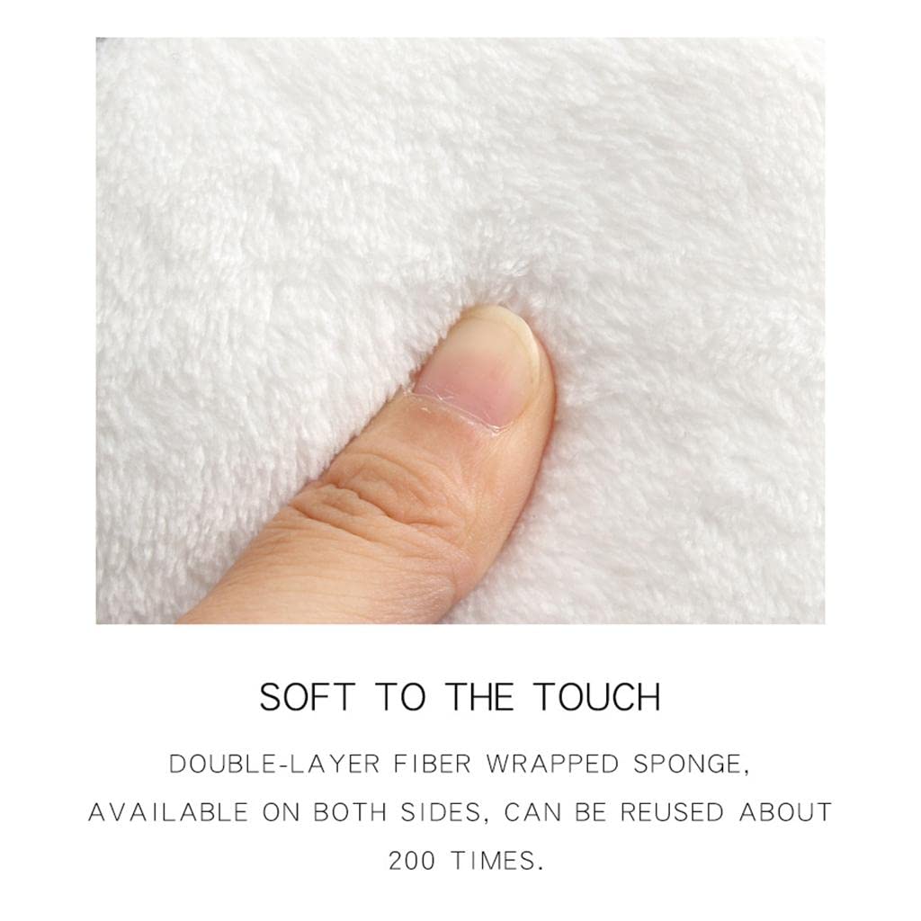 5-Pack LOSA Soft Gentle Makeup Remover Puffs - Reusable Facial Cleansing Cloths for Sensitive Skin | Perfect for Travel, Daily Makeup Removal & Skincare Routine