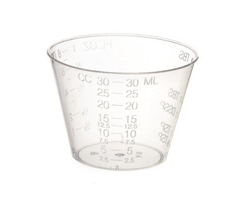 100-Pack Non-Sterile Plastic Medicine Cups with Graduated Measurements (1oz/30ml) - Perfect for Liquid Medication, Cooking, Lab Use & DIY Projects