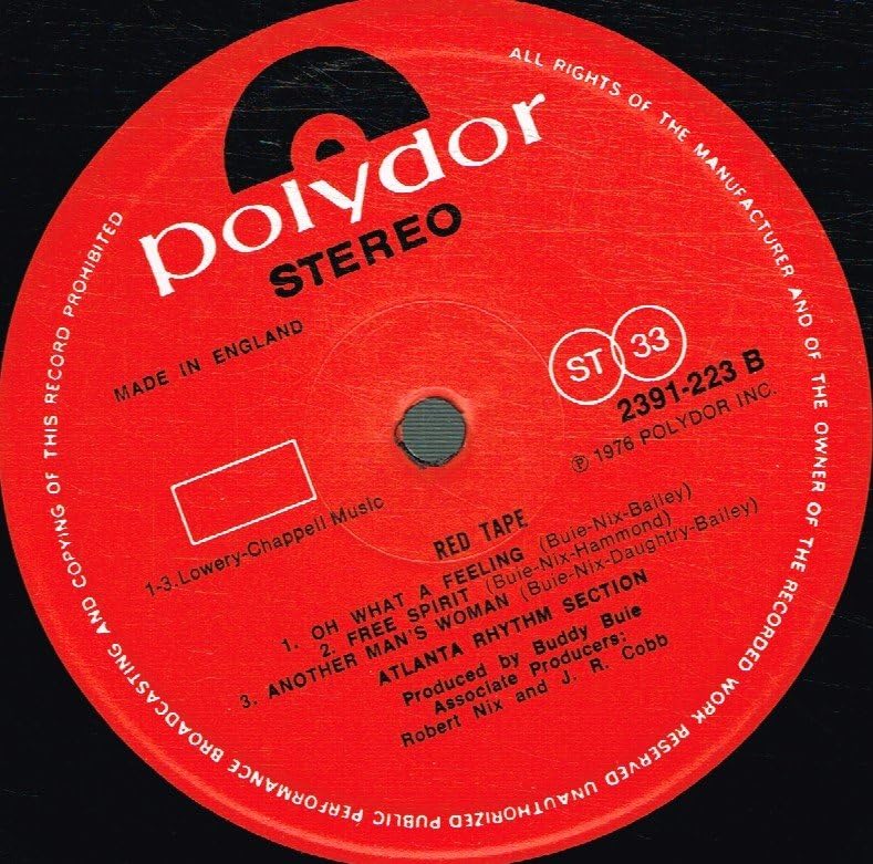 Atlanta Rhythm Section - Red Tape Vinyl LP (Polydor 2391 223) - Classic Southern Rock Album for Music Collectors & Vinyl Enthusiasts