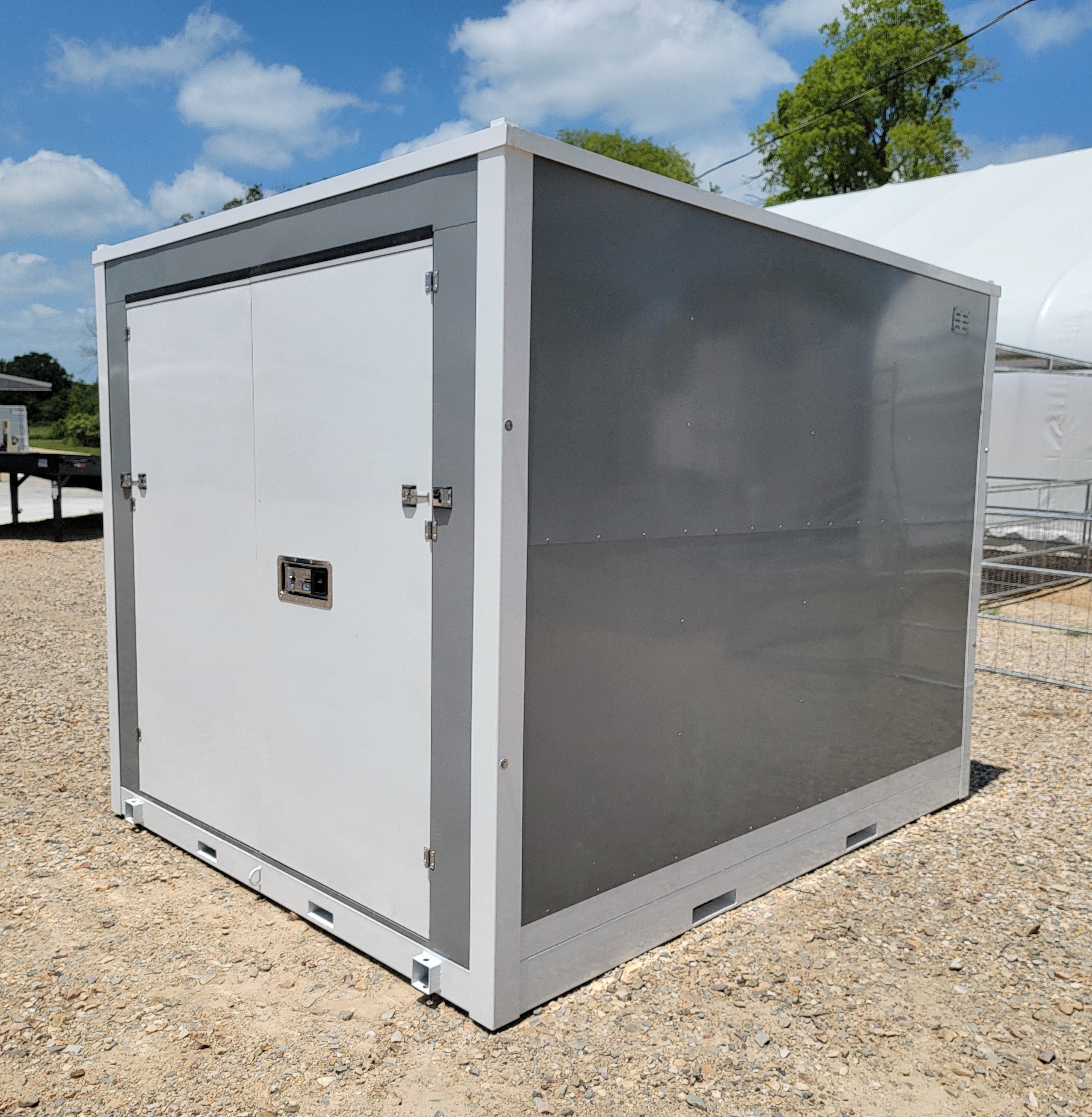 8'x10' Portable Storage Shed - Single Door Relocatable Container Building for Backyard, Garage & Outdoor Storage | Durable & Weather-Resistant