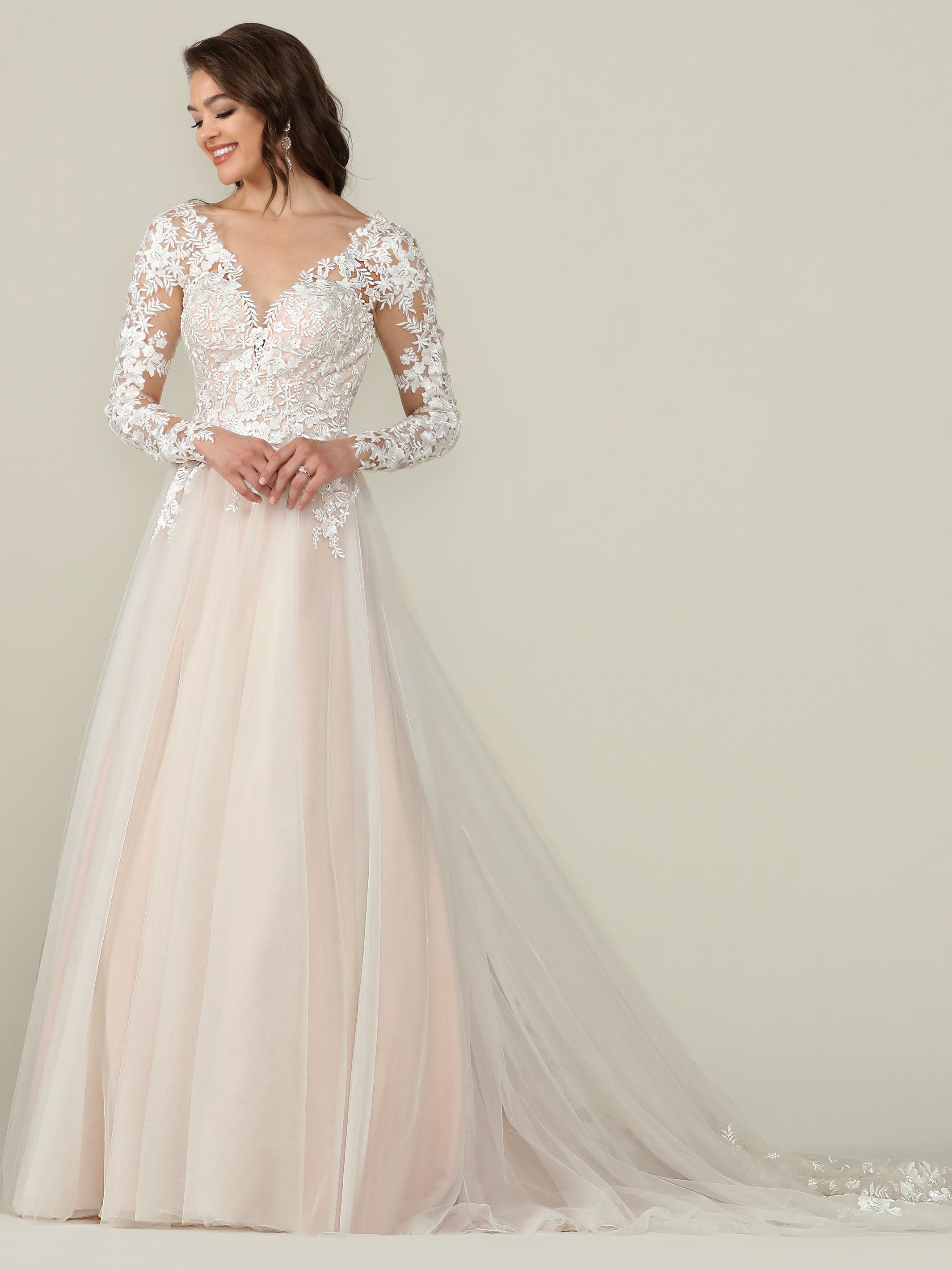 Alice Wedding Dress - Elegant Lace Bridal Gown for Try at Home | Perfect for Beach, Church & Outdoor Weddings