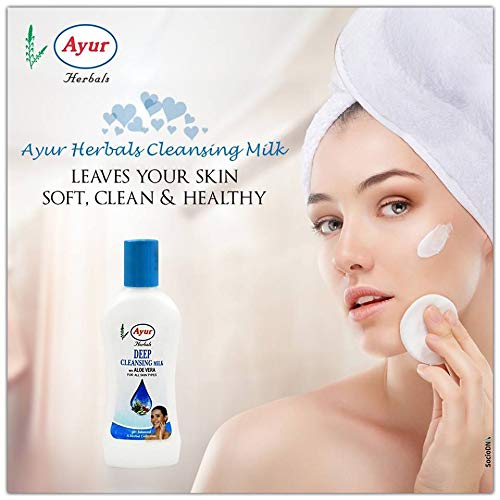 Ayur Herbal Deep Pore Cleansing Milk - 500ml | Natural Face Wash for Acne & Blackheads | Gentle Daily Cleanser for Oily & Combination Skin | Perfect for Morning & Night Skincare Routine