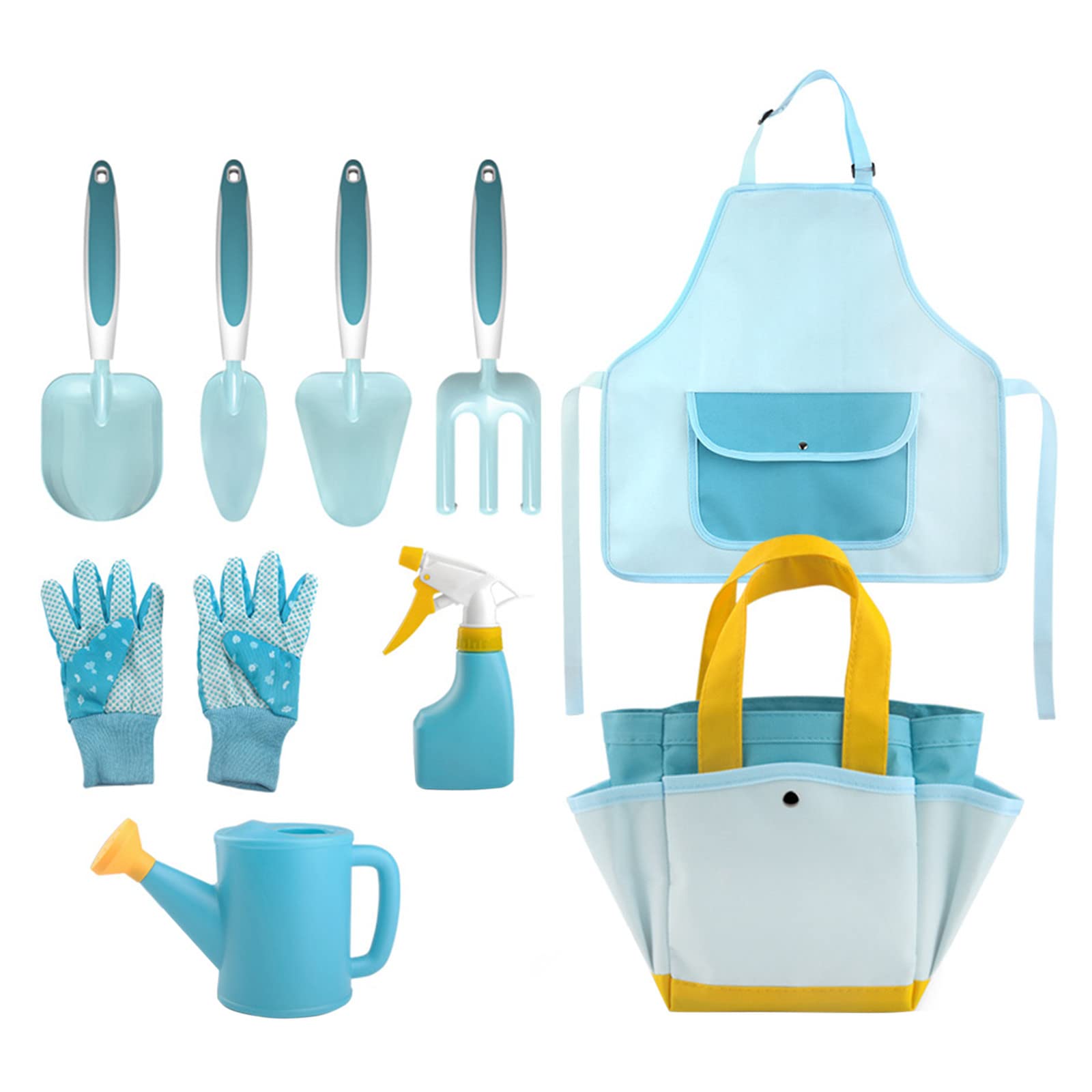 **9-Piece Kids Gardening Tools Set - Colorful Wooden Outdoor Garden Kit with Watering Can, Gloves, Storage Bag & Apron | STEM Educational Toys for Boys & Girls Ages 3-8 | Perfect Birthday Gift for Kids | Ideal for Backyard Fun, School Projects, Nature Exploration & Outdoor Learning | Great for Home, Classroom, Summer Camp & Family Activities | Gardening Fun for Kids, Outdoor Play, Early Learning & STEM Activities**