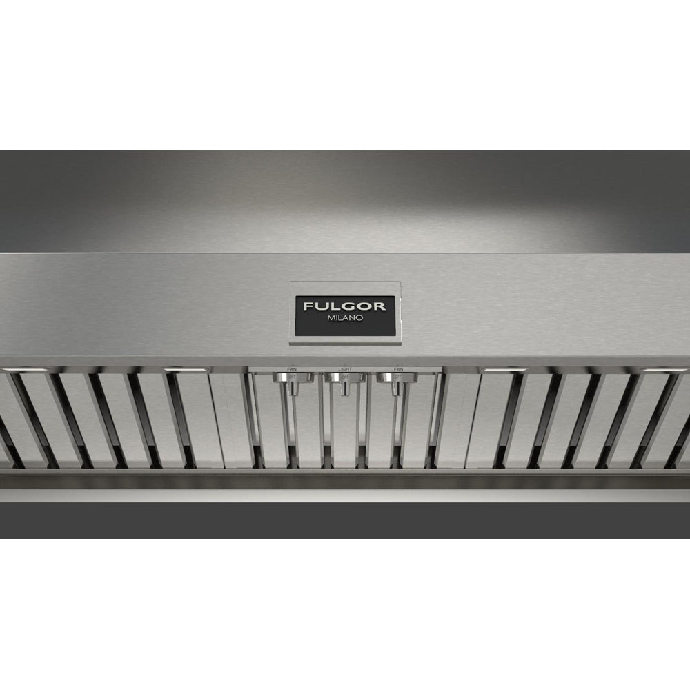 Fulgor Milano 48 Inch 1000 CFM Professional Stainless Steel Under Cabinet Range Hood with Knob Control - Model F6PH48DS1 | Powerful Kitchen Ventilation for Cooking, Grilling & Frying