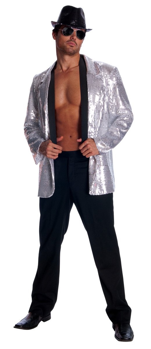 Rubie's Deluxe Men's Sequin Jacket - Shiny Disco Party Costume for Halloween, Cosplay & Stage Performances