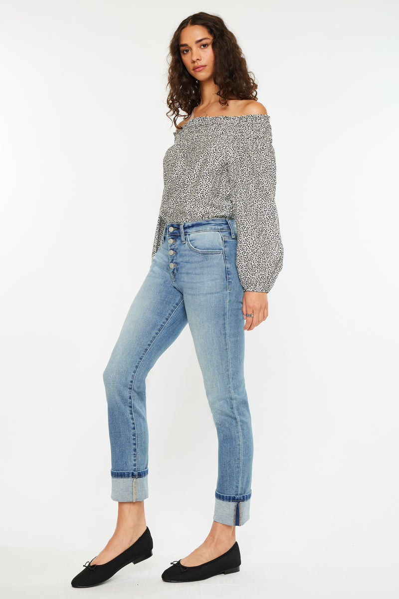 Noelle High Rise Skinny Straight Jeans for Women - Stretch Denim Pants with Comfortable Fit - Perfect for Casual Wear, Office & Date Night