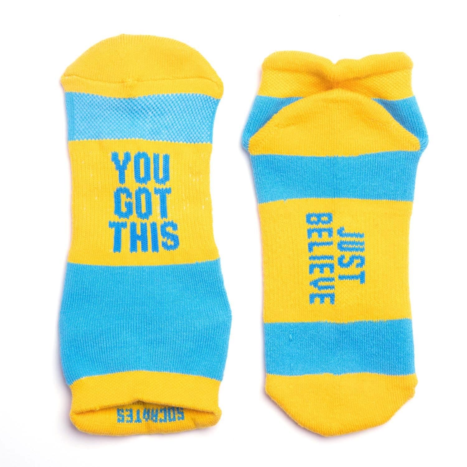 Inspirational Running Socks for Women - Motivational Ankle Socks with Positive Affirmations - Best Running Gifts for Female Athletes - Perfect for Marathons, Workouts & Daily Motivation
