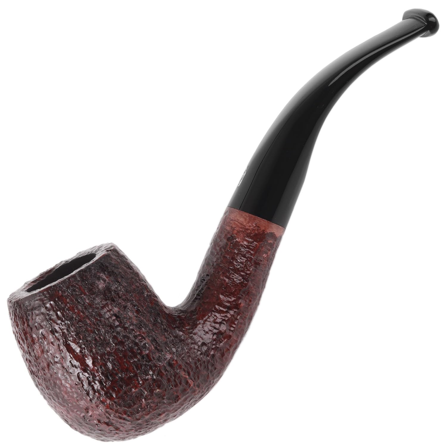 Savinelli One Kit - Handmade Italian Briar Wood Pipe with Blue Zipper Pouch, Pipe Cleaners & Czech Tool | 6mm Bent Billiard Rusticated Finish (601) | Perfect for Relaxing, Gifts & Tobacco Enthusiasts