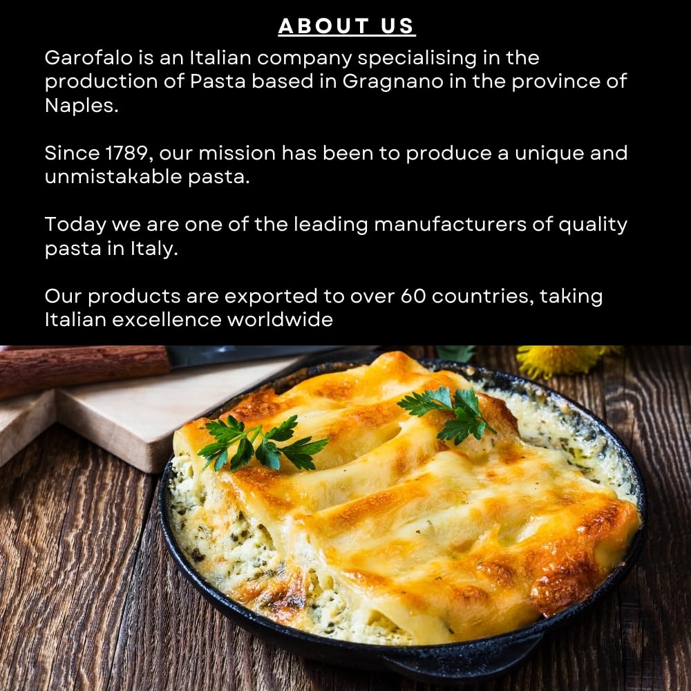 Garofalo Cannelloni Pasta - 250g | Premium Italian Pasta for Lasagna, Stuffed Shells & Baked Pasta Dishes | Authentic Italian Cuisine at Home
