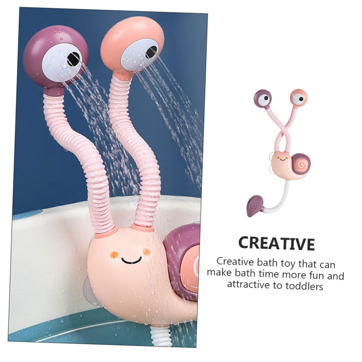 ORFOFE Snail Bath Toy Set - Fun Shower Head & Bath Toys for Kids Ages 4-8, Durable Plastic Bathtub Play Set for Toddlers - Perfect for Bath Time Fun & Sensory Play